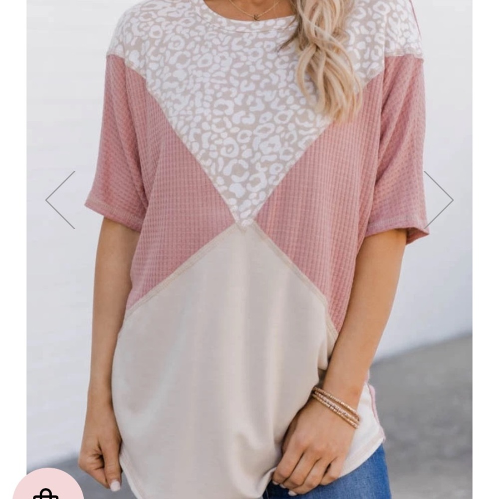 Animal Print Mauve Blouse 🌸